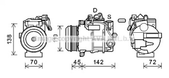 AVA QUALITY COOLING msk683 -  Компрессор, кондиционер